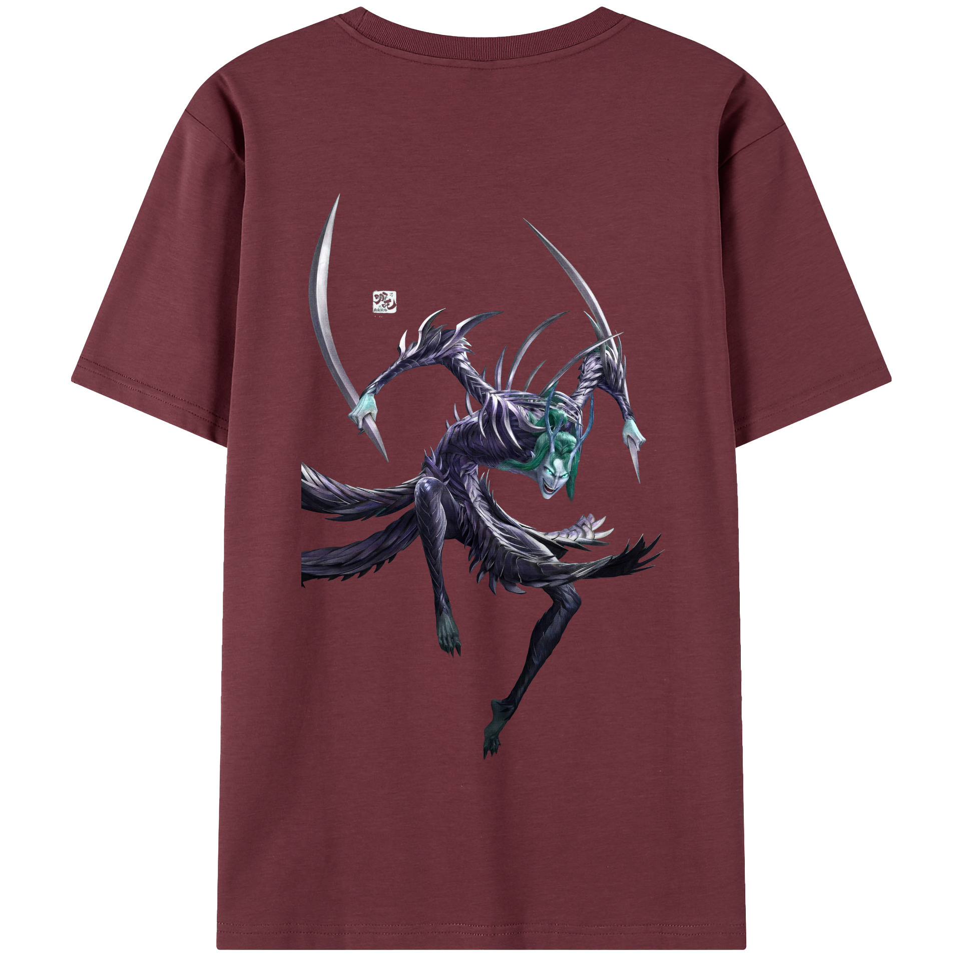 （画像用） Ne Zha 2 ナタ 魔童の大暴れ 綿100％半袖Tシャツ（背面プリント）